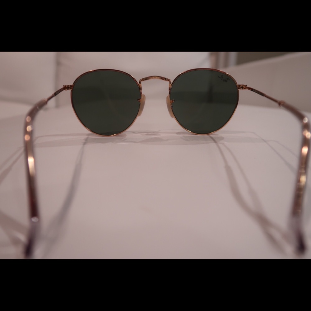 Brand New Gold Frame Green Lens Circular Ray Bans - Picture 5 of 7
